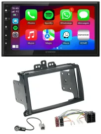 Kenwood MP3 USB DAB 2DIN Bluetooth Autoradio für Hyundai i20 09-12 schwarz