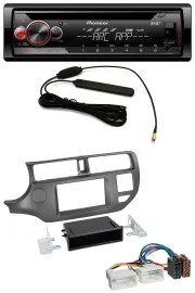 Pioneer CD USB AUX DAB MP3 Autoradio für Kia Rio UB 2011-2014 anthrazit
