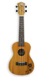 PukanaLa Model PU-CTT  "Clover" Tattoo Series Sapele Mahogany Tenor Ukulele