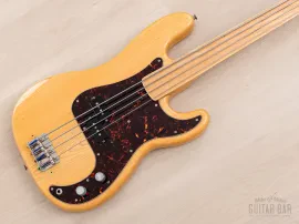 1970s Fernandes Burny Bass FPB-70FL Fretless Maple Board Vintage P Bass, Japan