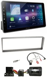 Pioneer Bluetooth USB DAB Lenkrad Autoradio für Alfa Romeo 156 ab 2003 silber