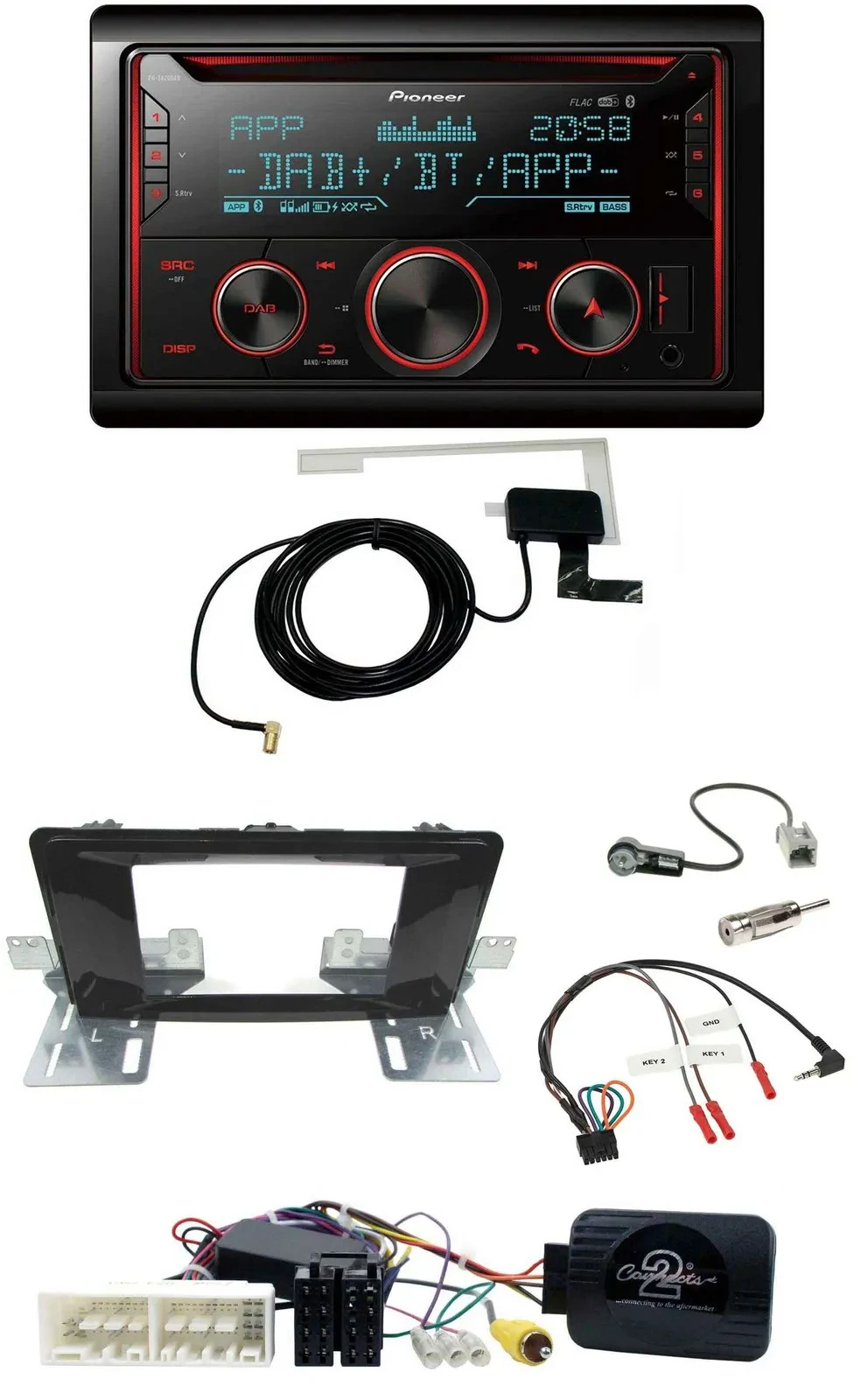 Pioneer 2DIN Lenkrad DAB USB CD Bluetooth Autoradio für Hyundai H 350 ab 2016