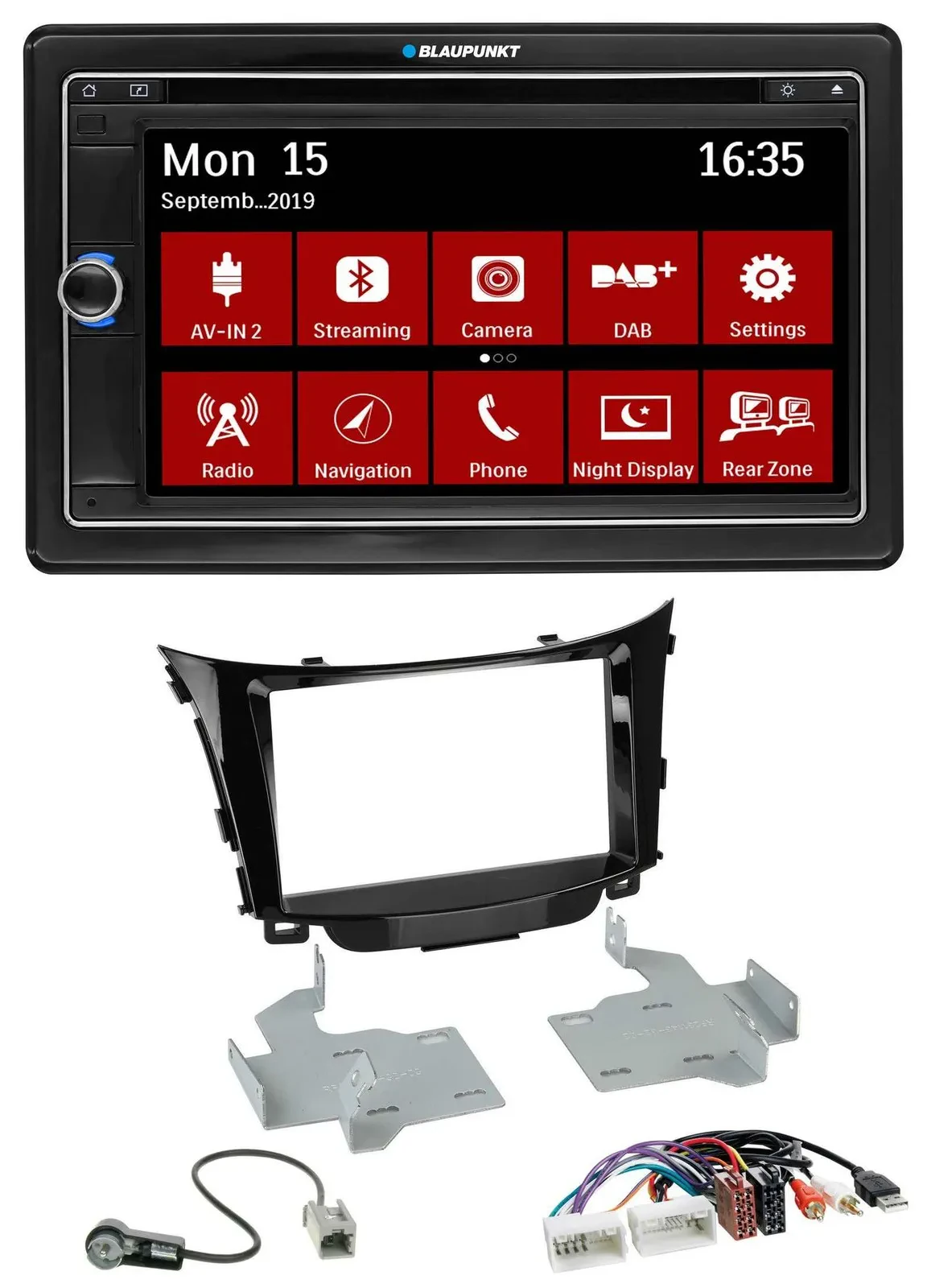 Blaupunkt Bluetooth DAB 2DIN USB DVD MP3 Autoradio für Hyundai i30 ab 2012 AUX U