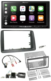 Pioneer 2DIN Lenkrad USB DAB DVD Bluetooth Autoradio für Fiat Panda 2007-2012 gr
