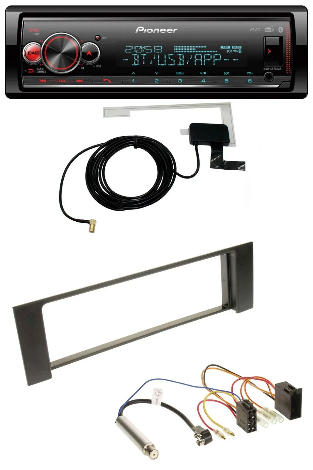 Автомагнитола для Audi A4 (B6, 2000–2004) Pioneer Bluetooth DAB USB MP3 ISO