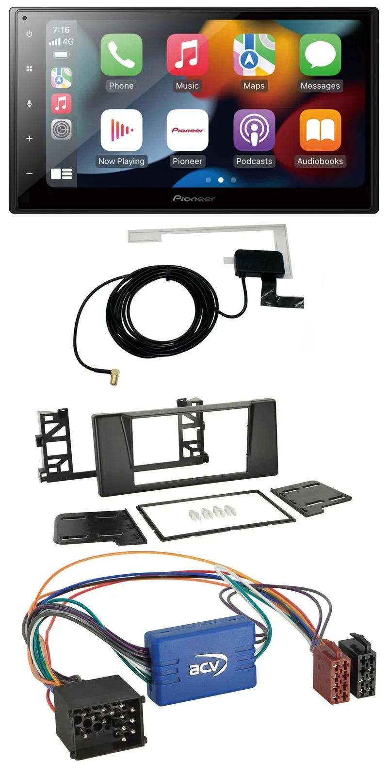 Автомагнитола для BMW X5 E53/E39 Pioneer 2DIN, MP3, USB, Bluetooth, DAB