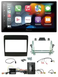 Автомагнитола Pioneer 2-DIN, DAB, Bluetooth, USB, совместимая с кнопками на руле, для Porsche 911 (991) 2011–2017