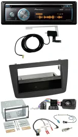 Автомагнитола для Alfa Romeo Mito (2008–2014) Pioneer Bluetooth DAB USB CD, поддержка кнопок на руле, цвет черный