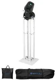 Rockville ROCK SPOT 260W DJ Moving Head Spot/Gobo Light+8 ft. White Totem Stand