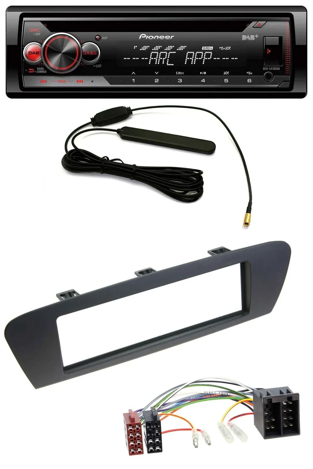 Pioneer CD USB AUX DAB MP3 Autoradio für Renault Scenic (ab 09) - braun