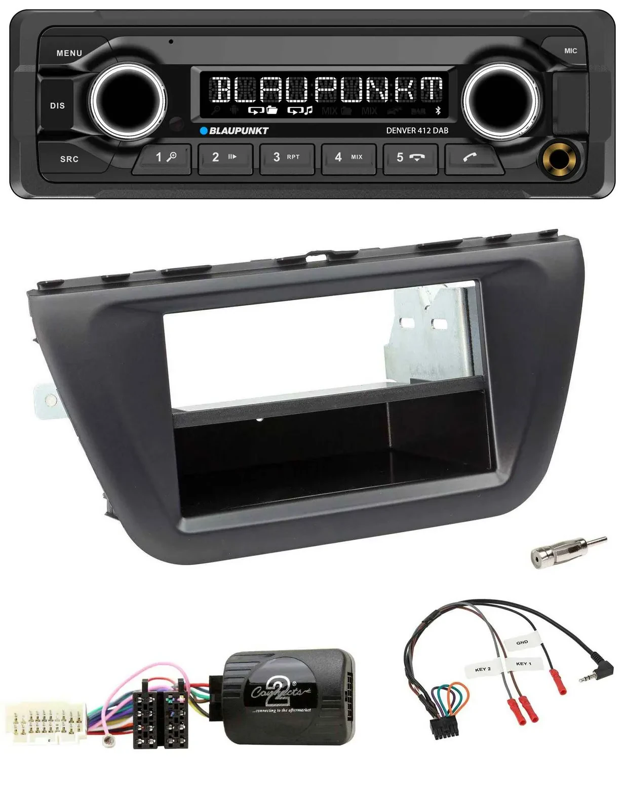 Blaupunkt Bluetooth DAB Lenkrad USB Autoradio für Suzuki SX4 (ab 2013)