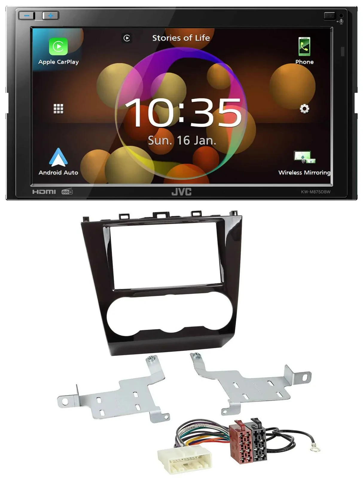 JVC DAB MP3 2DIN Bluetooth USB Autoradio für Subaru Forester ab 2015