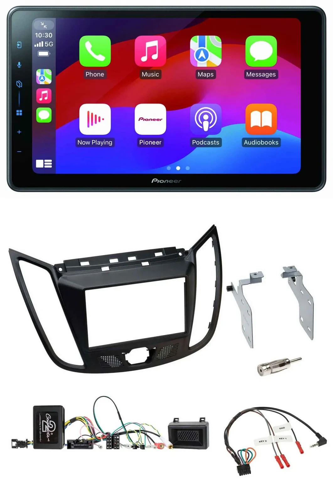 Pioneer Bluetooth 2DIN USB Lenkrad DAB Autoradio für Ford Kuga DM2 ab 2013