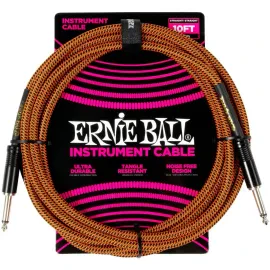Инструментальный кабель Ernie Ball 6468 Orange Black 3.05 м