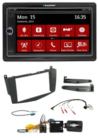 Blaupunkt 2DIN USB DAB Lenkrad Bluetooth TMC Navigation für Mercedes C-Klasse 07