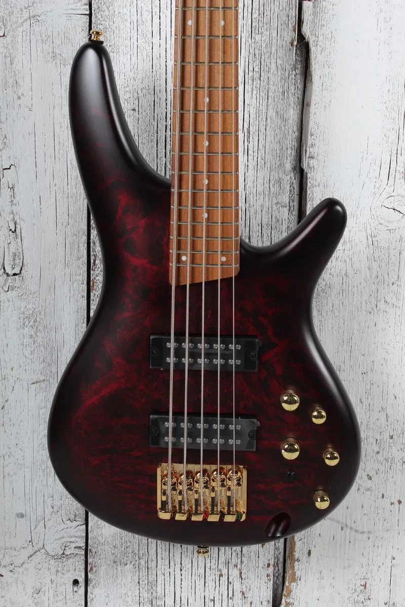 Ibanez SR305EDX 5 String Electric Bass Guitar Wine Red Frozen Matte Finish