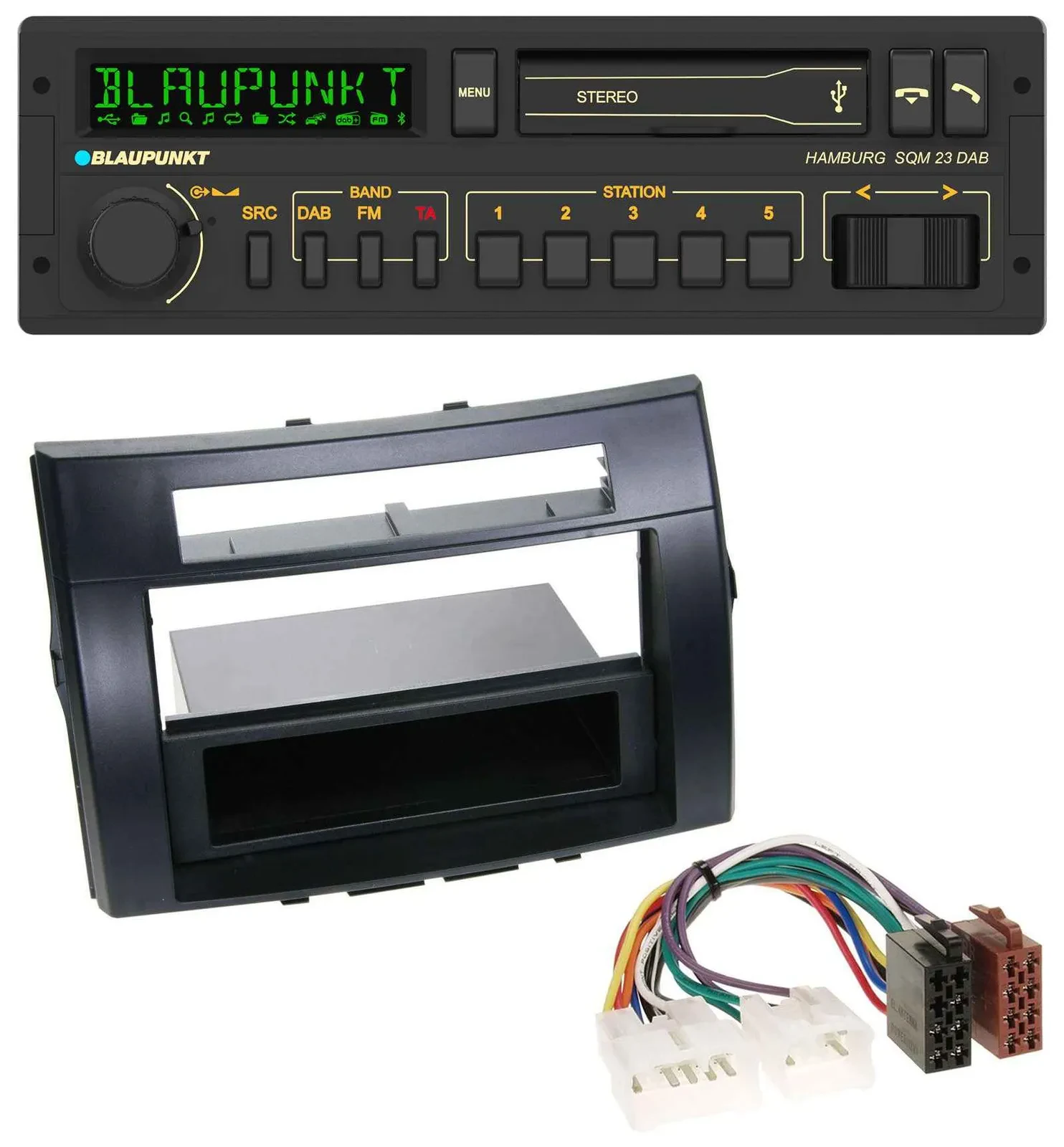 Blaupunkt USB DAB Bluetooth MP3 Autoradio für Toyota Corolla Verso 04-09 schwarz