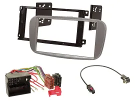 Einbauset Doppel DIN Autoradio für Ford Mondeo 07-14 S-Max silber
