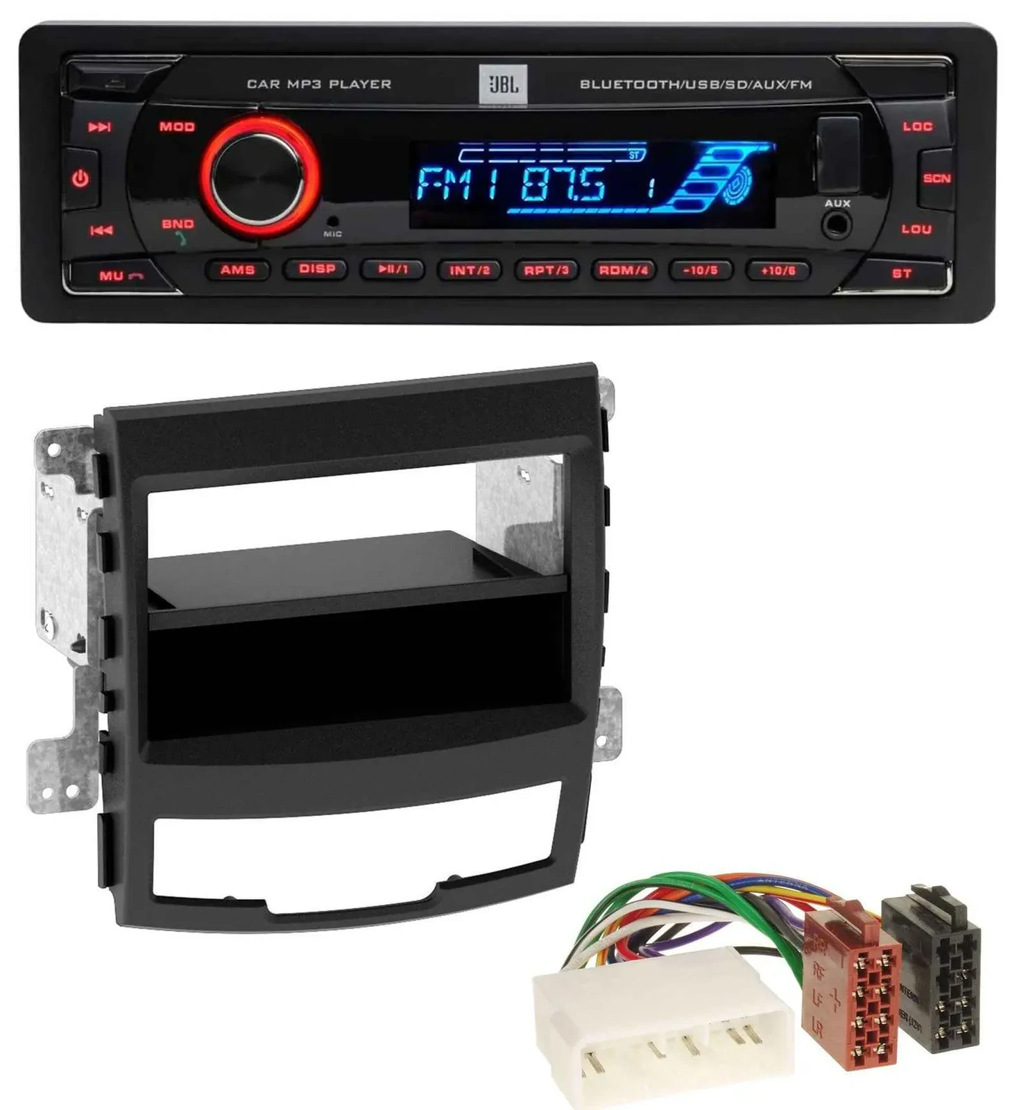 JBL AUX MP3 USB Bluetooth SD Autoradio für SsangYong Korando CK 2010-2013