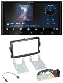 Kenwood Bluetooth 2DIN USB DAB MP3 Autoradio für Dacia Dokker Logan Duster Lodgy