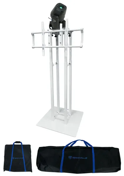 Rockville ROCK SPOT 260W DJ Moving Head Spot/Gobo Light+White Totem/TV Stand