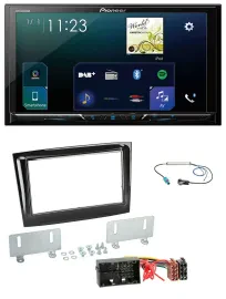 Pioneer MP3 Bluetooth USB 2DIN DAB Autoradio für Fiat Doblo ab 2015 piano schwar