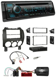 Автомагнитола Kenwood Bluetooth, USB, CD, DAB для Mazda 2 (2007–2014)