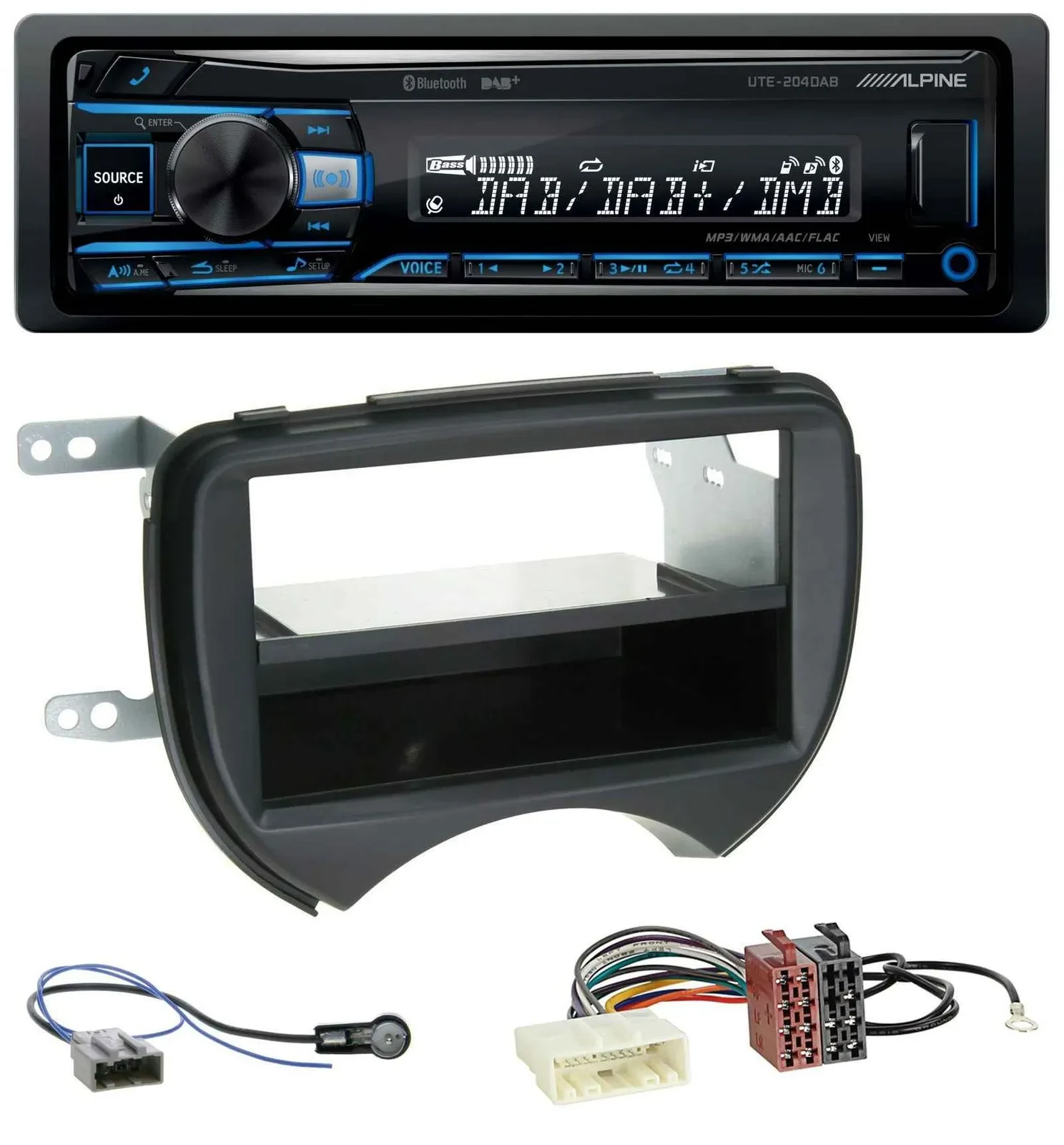 Alpine USB Bluetooth DAB MP3 Autoradio für Nissan Micra K13 10-13 schwarz