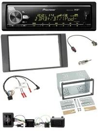Автомагнитола для Ford Kuga 2008–2012 Pioneer Bluetooth, USB, DAB, поддержка кнопок на руле, антрацит