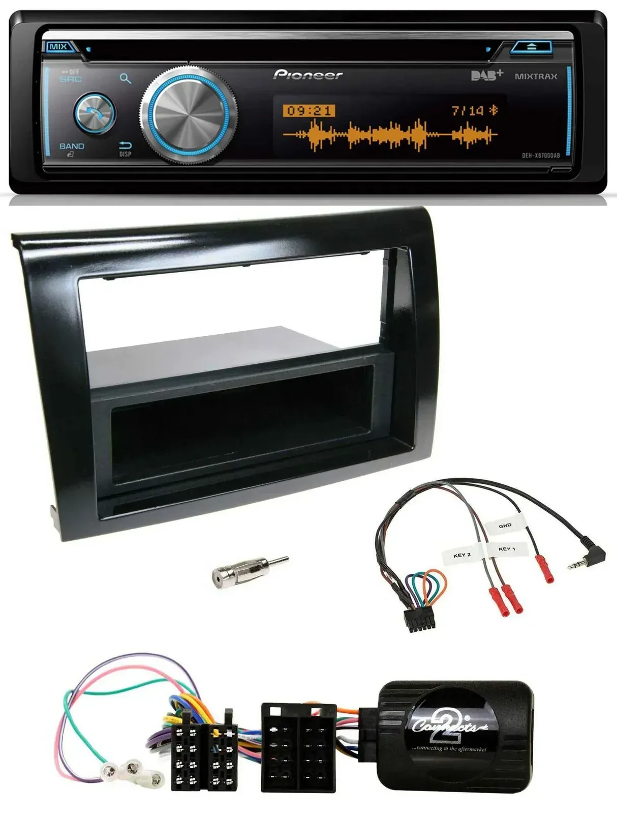 Автомагнитола для Fiat Bravo 2007–2014 Pioneer DAB, CD, USB, Bluetooth