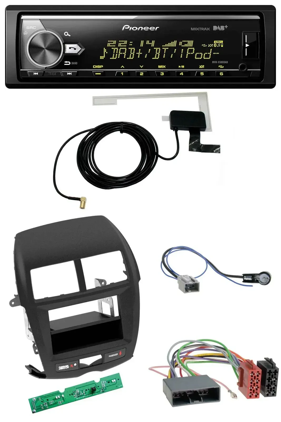Автомагнитола для Mitsubishi ASX (2010–2014) Pioneer Bluetooth, DAB, USB, MP3