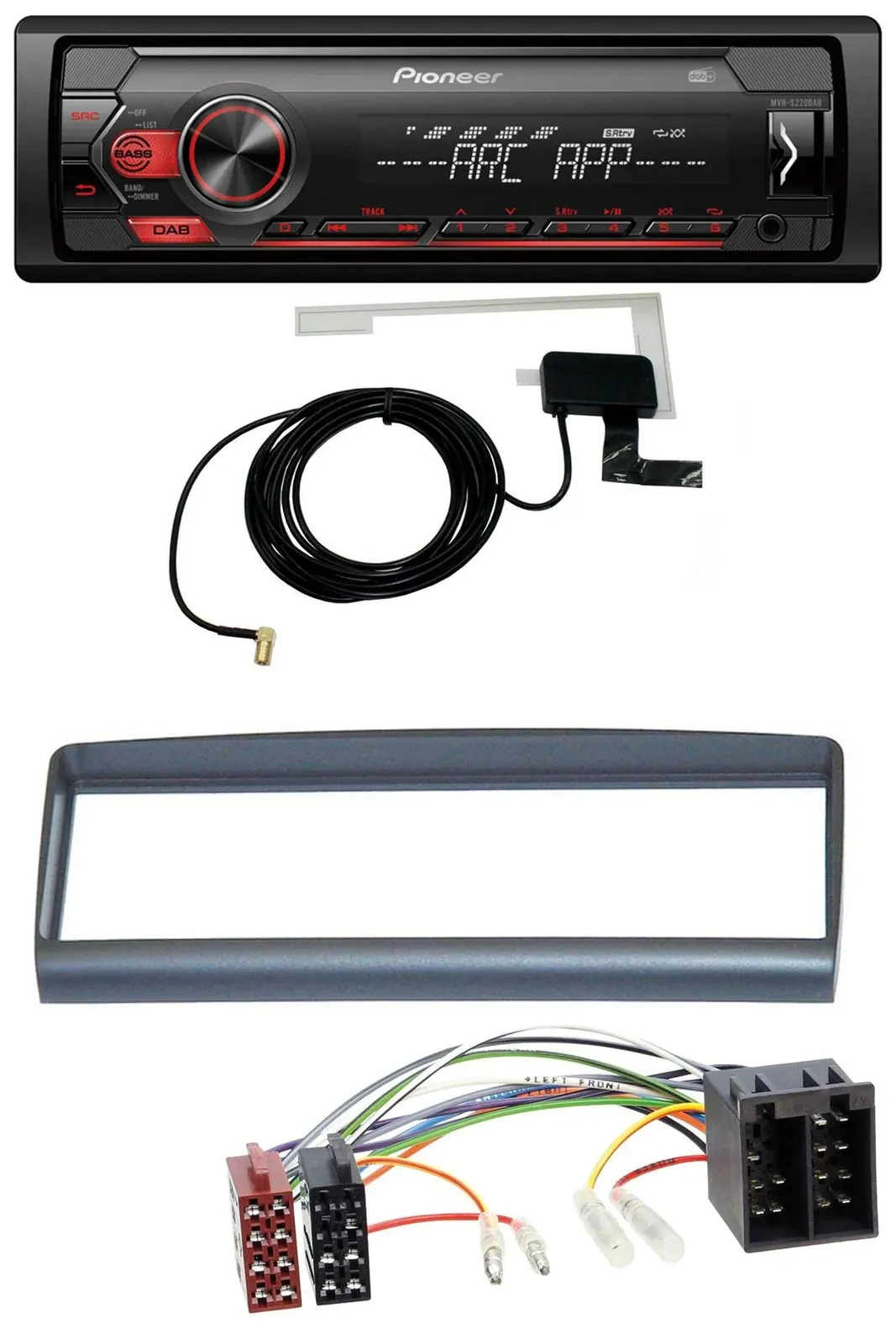 Pioneer 1DIN USB DAB MP3 AUX Autoradio für Alfa Romeo Spider GTV 1994-2005