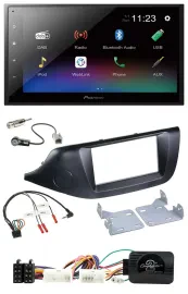 Pioneer USB Bluetooth DAB 2DIN Lenkrad Autoradio für Kia Ceed ab 2012 schwarz oh