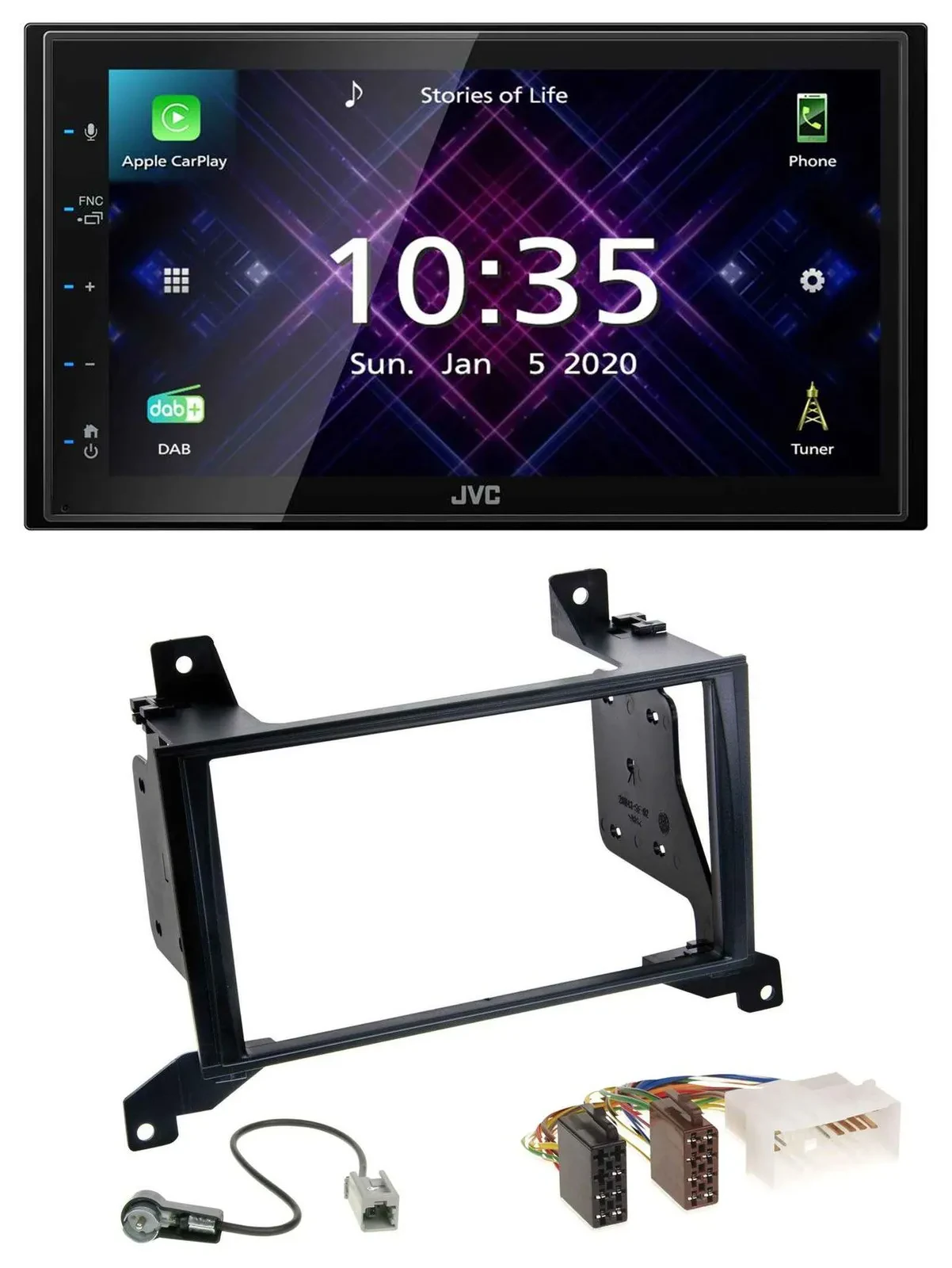 JVC DAB 2DIN MP3 Bluetooth USB Autoradio für Hyundai Santa Fe CM 09-12