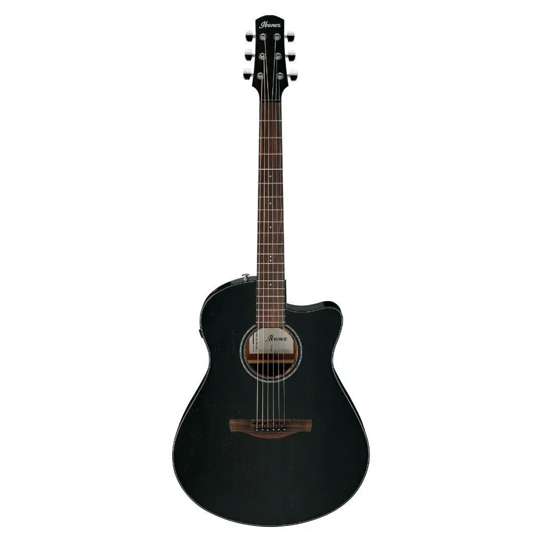 Электроакустическая гитара Ibanez AAM340CE-RUB 6-струнная, черный Rustic Black, глянец