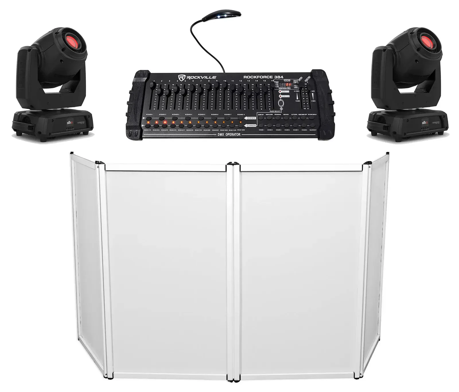 Прибор с полным движением Chauvet DJ Intimidator Spot 360X DMX LED с DMX-пультом и аксессуарами (пара)