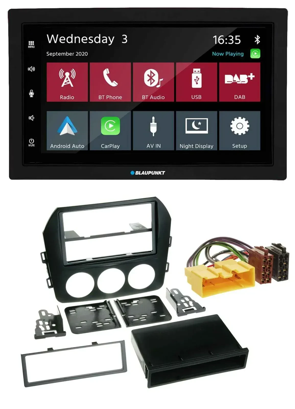Blaupunkt DAB Bluetooth USB MP3 2DIN Autoradio für Mazda MX 5 (NC, ab 2008)