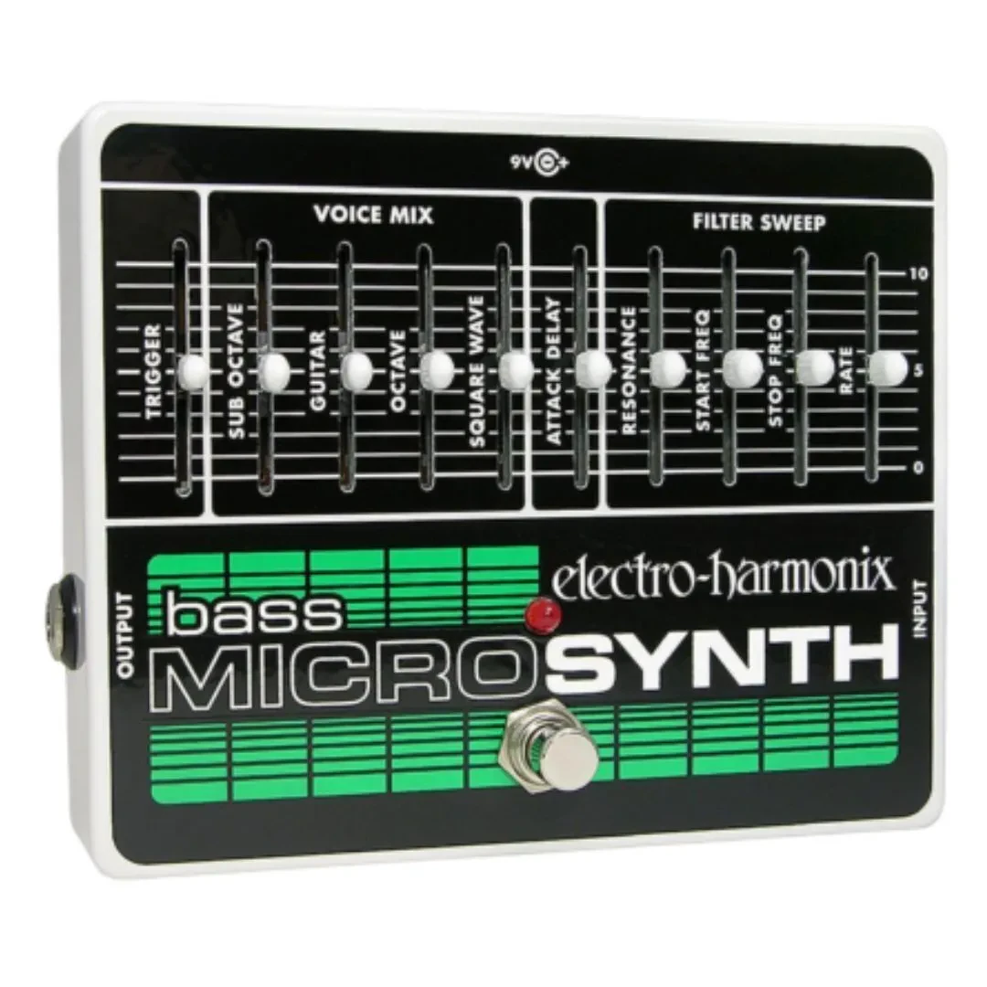 Б/У Педаль эффектов для бас-гитары Electro-Harmonix Bass Micro Synth с блоком питания