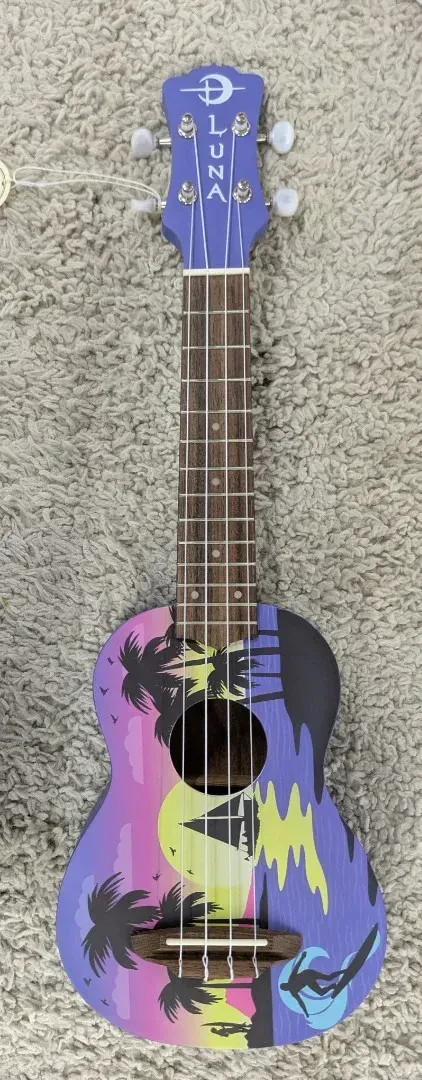 Luna Kauwela Summer Soprano size Ukulele with Custom Graphics - Prototype