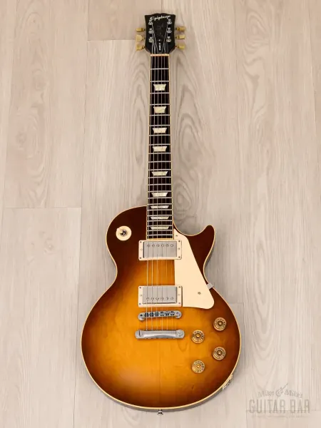 Электрогитара Epiphone Les Paul Standard HH Ice Tea Sunburst w/gigbag Japan 1999