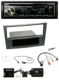 Автомагнитола для Opel Antara, Astra H, Zafira B Pioneer DAB, USB, MP3, CD, поддержка управления на руле, цвет темно-серый