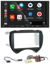 JBL USB 2DIN MP3 Bluetooth AUX Autoradio für Nissan Micra 10-13 schwarz
