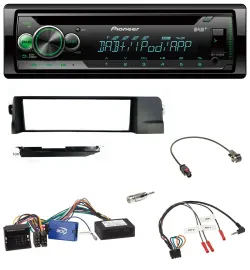 Автомагнитола Pioneer CD/USB/MP3, DAB, для BMW 3 Series E46 (2001–2007), черный, совместима с управлением на руле