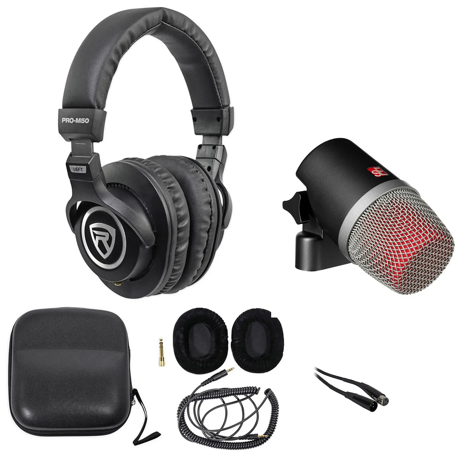 Se Electronics V Kick Drum Microphone Floor Tom/Bass Guitar Cab+Headphones+Cable