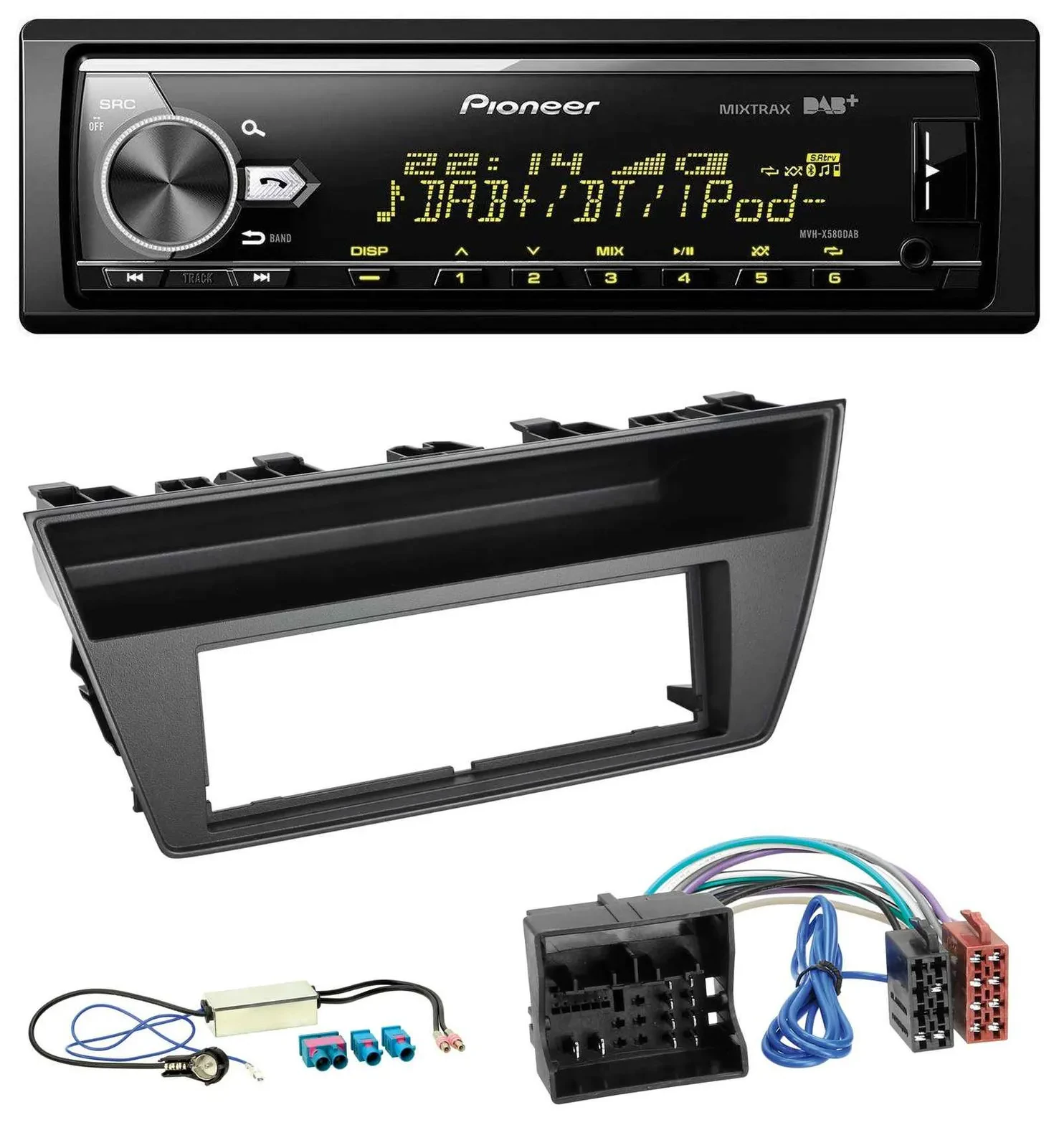 Автомагнитола для Skoda Fabia III (2014–2020) Pioneer Bluetooth, USB, DAB, MP3