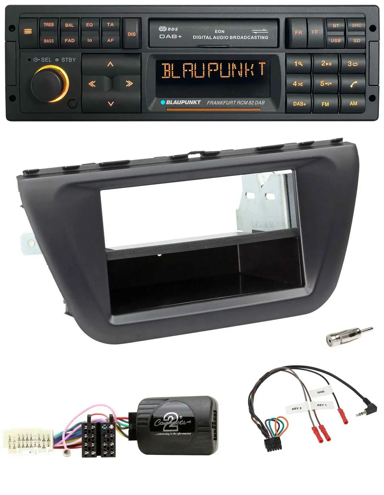 Blaupunkt USB DAB SD Lenkrad Bluetooth Autoradio für Suzuki SX4 (ab 2013)