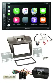 Pioneer DVD 2DIN Lenkrad DAB Bluetooth USB Autoradio für Isuzu D-Max ab 2012 gra
