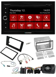 Автомагнитола для Saab 9-5 (2008–2010) Blaupunkt 2DIN, навигация, DAB, TMC, Bluetooth, USB