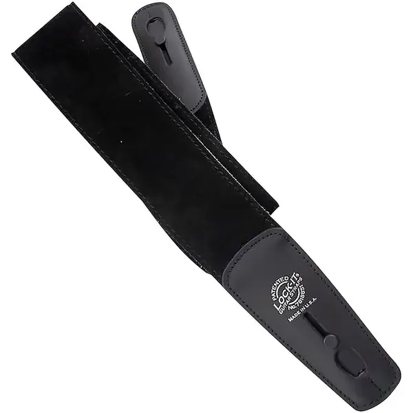 Ремень для гитары Lock-It Straps Suede 2.5" Locking Guitar Strap Black