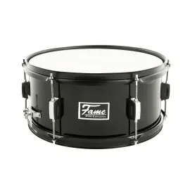 14"x6.5" First Step Snare Drum, Piano Black, Mischholz Kessel, Stahlspannreifen
